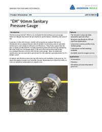 Thumbnail of document Data Sheet - EM Series Pressure Gauge